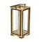 Natural Brown Mango Wood Traditional Candle Holder Lantern, 22" x 8" x 8"